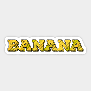 Banana Fruit Name Sticker